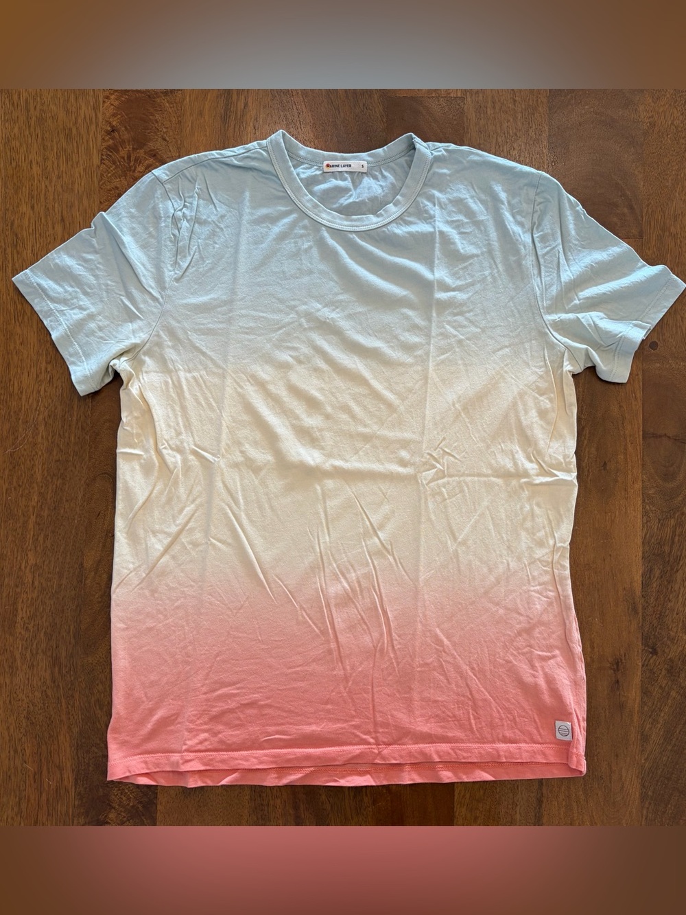 Marine Layer Signature Tee - Ombré Sunset - Men’s Small - Like new!